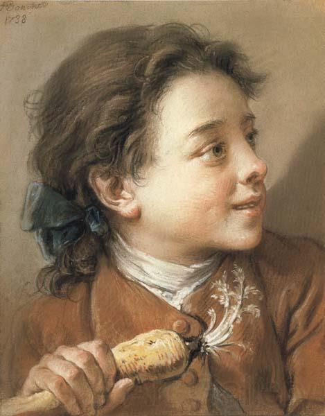 Francois Boucher Boy holding a Parsnip Spain oil painting art